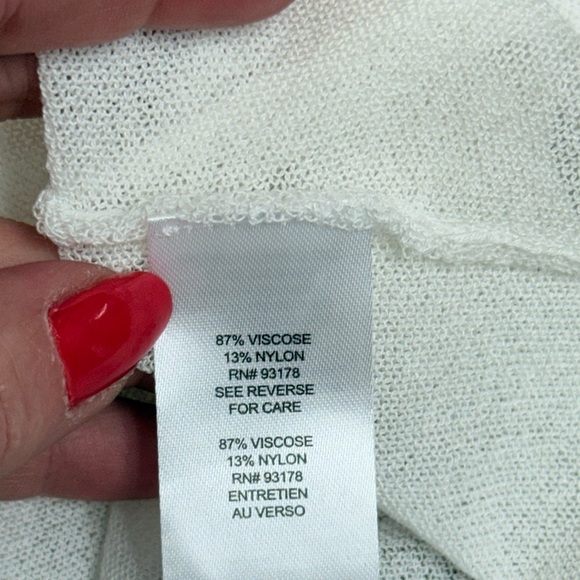 T Tahari Mesh Twist Front Knit Top | Small, NWT Casual Spring Sheer Mesh Top - Picture 8 of 10